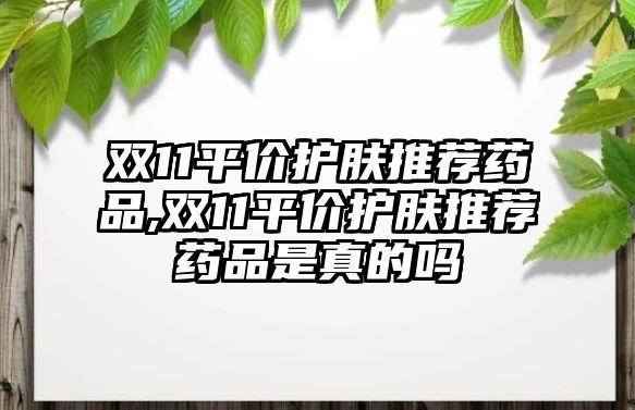 雙11平價(jià)護(hù)膚推薦藥品,雙11平價(jià)護(hù)膚推薦藥品是真的嗎