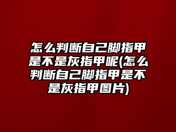 怎么判斷自己腳指甲是不是灰指甲呢(怎么判斷自己腳指甲是不是灰指甲圖片)