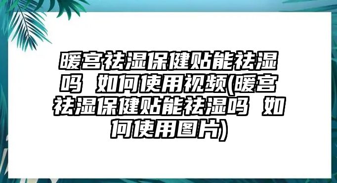 暖宮祛濕保健貼能祛濕嗎 如何使用視頻(暖宮祛濕保健貼能祛濕嗎 如何使用圖片)