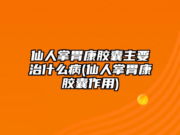 仙人掌胃康膠囊主要治什么病(仙人掌胃康膠囊作用)