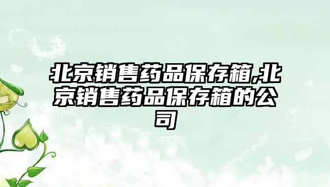 北京銷售藥品保存箱,北京銷售藥品保存箱的公司