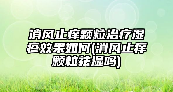 消風止癢顆粒治療濕疹效果如何(消風止癢顆粒祛濕嗎)