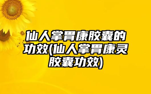 仙人掌胃康膠囊的功效(仙人掌胃康靈膠囊功效)