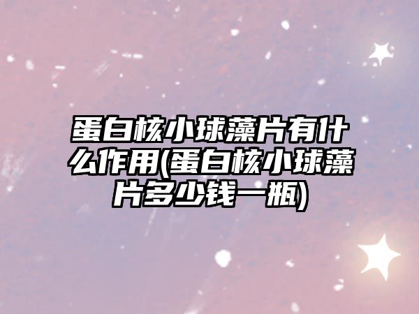 蛋白核小球藻片有什么作用(蛋白核小球藻片多少錢一瓶)