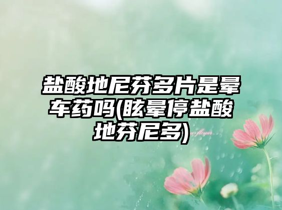 鹽酸地尼芬多片是暈車(chē)藥嗎(眩暈停鹽酸地芬尼多)